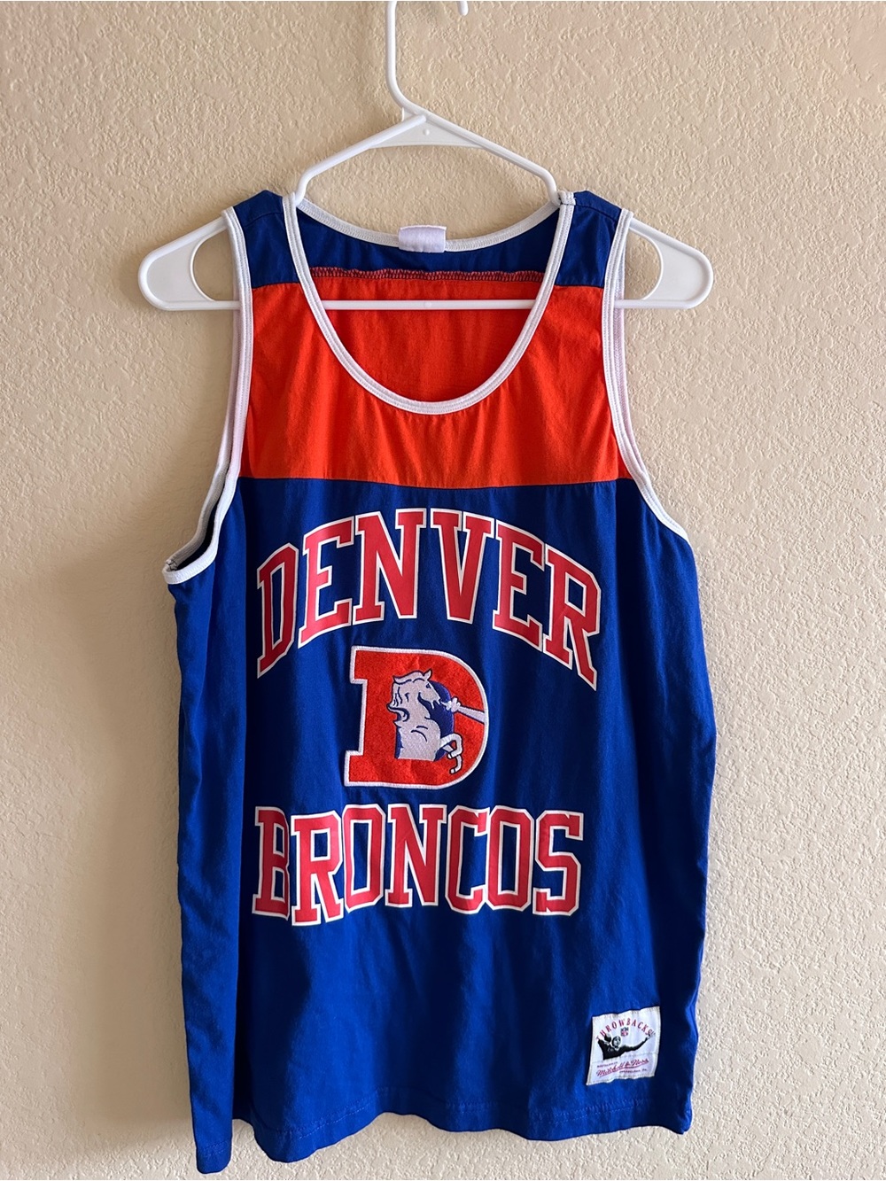 Denver Broncos Vintage Large Men’s Tank Top Shirt Navy Blue NFL Football 90s